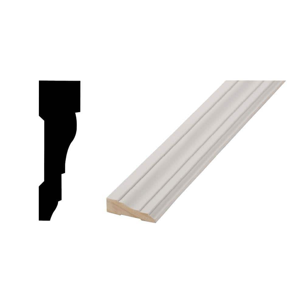 Woodgrain Millwork WM 366 - 11/16 in. x 2-1/4 in. x 84 in. Primed Finger-Jointed Pine Casing Set