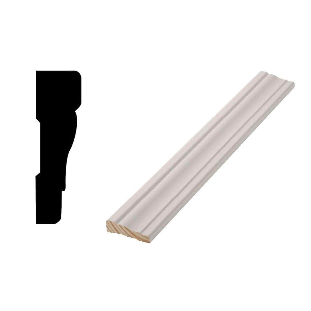 Woodgrain Millwork 356 11/16 in. x  2−1/4 in. Primed Finger Jointed Wood Casing (Sold by Linear Foot)