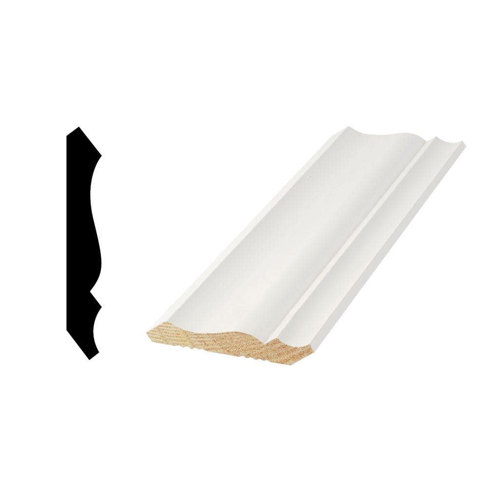 Woodgrain Millwork 47 13/22 in. x 4 5/8 in. x 96 in. Primed MDF Crown Moulding (1-Piece − 8 Total Linear Feet)