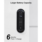 WUUK 2K Wireless Smart Doorbell Camera with Night Vision and Motion Detection