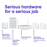 Wyze Wireless Home Security Sensor Kit with Hub, Keypad, Motion, Entry Sensors, and 6 Mo. of 24/7 Professional Monitoring