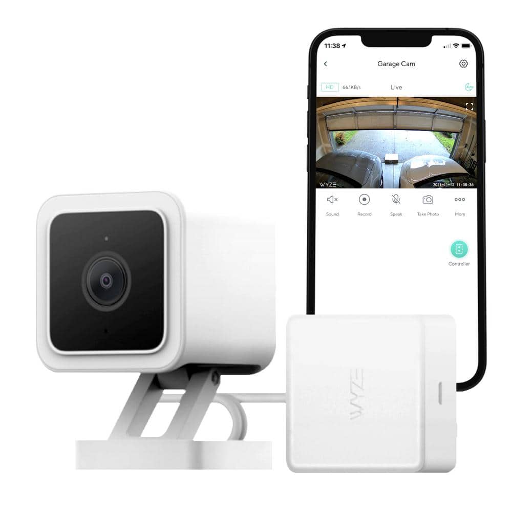 Wyze Wired Garage Door Controller Home Security Camera (Starter Bundle)
