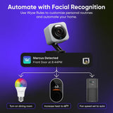 Wyze Cam v4 Wi-Fi 2.5K QHD Indoor/Outdoor Plug-In Smart Home Security Camera, Color Night Vision, 2-Way Audio (White)
