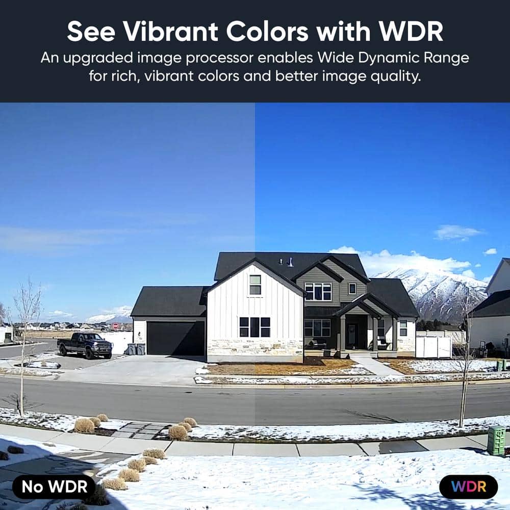 Wyze Cam v4 Wi-Fi 2.5K QHD Indoor/Outdoor Plug-In Smart Home Security Camera, Color Night Vision, 2-Way Audio (White)