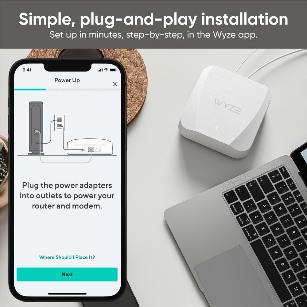 Wyze AX3000 Dual-Band Wi-Fi 6 Mesh, Covers 3000 Sq. ft, Replaces Router +Extender, Wired Backhaul, 2x 1 Gbps ports (2-pack)