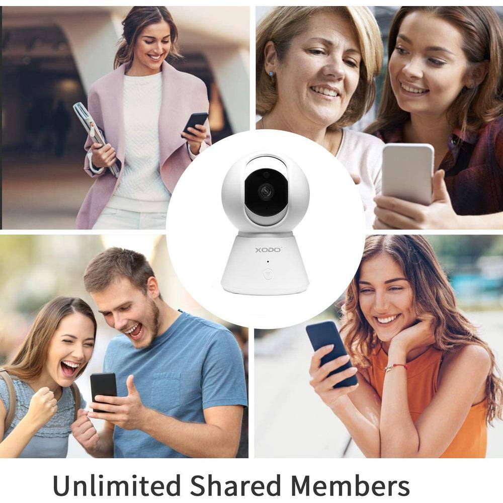 Xodo Smart Home Wireless Wi-Fi Security Camera for Dog/Pet/Nanny 1080p HD Baby Monitor Color Night Vision, Sound Detection