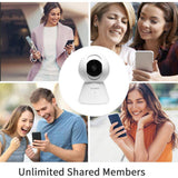 Xodo Smart Home Wireless Wi-Fi Security Camera for Dog/Pet/Nanny 1080p HD Baby Monitor Color Night Vision, Sound Detection
