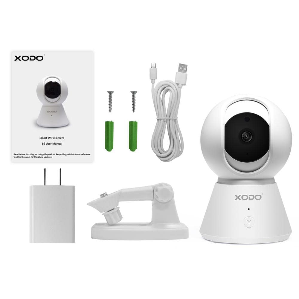 Xodo Smart Home Wireless Wi-Fi Security Camera for Dog/Pet/Nanny 1080p HD Baby Monitor Color Night Vision, Sound Detection