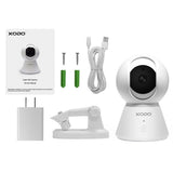 Xodo Smart Home Wireless Wi-Fi Security Camera for Dog/Pet/Nanny 1080p HD Baby Monitor Color Night Vision, Sound Detection