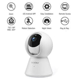 Xodo Smart Home Wireless Wi-Fi Security Camera for Dog/Pet/Nanny 1080p HD Baby Monitor Color Night Vision, Sound Detection
