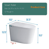 Xspracer Moray Elongated Smart Bidet Toilet with Foot Sensor & LED Night Light
