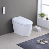 YASINU Tankless Elongated Electric Smart Toilet with Adjustable Bidet Seat, Auto 1.1/1.6 GPF