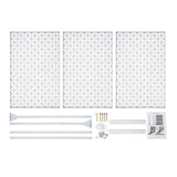 YIYIBYUS 6.2 ft. x 2.9 ft. White Metal Steel Outdoor/Indoor Room Divider Adjustable Height Garden Decorative Privacy Fence