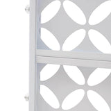 YIYIBYUS 6.2 ft. x 2.9 ft. White Metal Steel Outdoor/Indoor Room Divider Adjustable Height Garden Decorative Privacy Fence