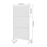 YIYIBYUS 6.2 ft. x 2.9 ft. White Metal Steel Outdoor/Indoor Room Divider Adjustable Height Garden Decorative Privacy Fence