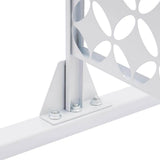 YIYIBYUS 6.2 ft. x 2.9 ft. White Metal Steel Outdoor/Indoor Room Divider Adjustable Height Garden Decorative Privacy Fence