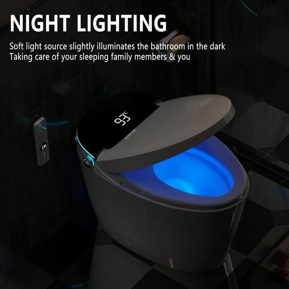 yulika DJ-951B Tankless Smart Bidet Toilet with Auto Flush & Warm Water