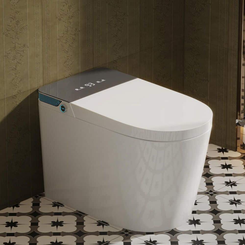 Yulika DJ-963-E Elongated Luxury Smart Toilet with Bidet Seat, Auto Functions