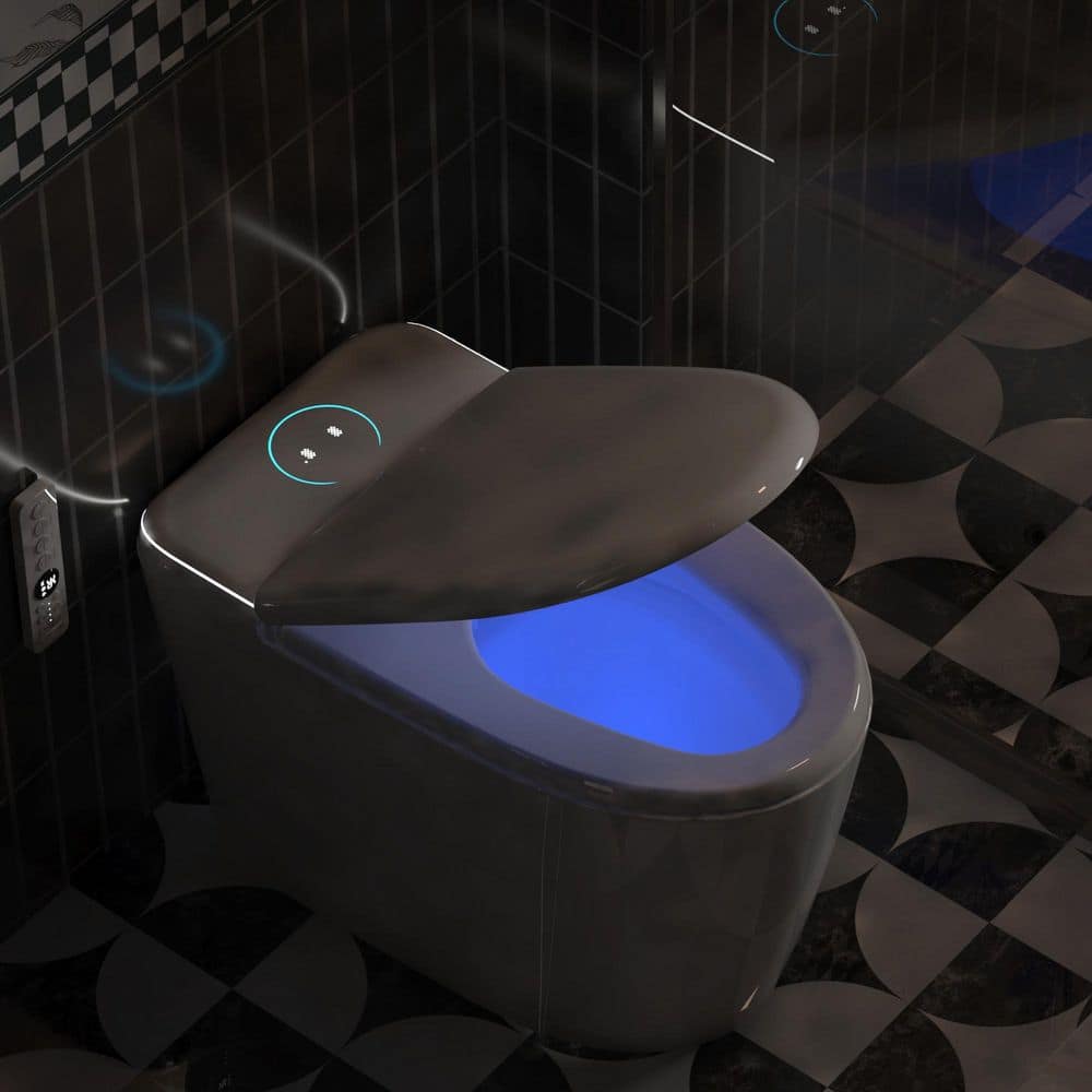 yulika Elongated Smart Toilet with Bidet, Auto Open-Close, Heated Seat