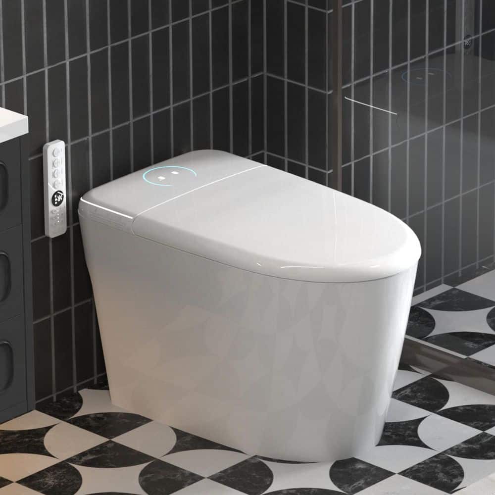yulika Elongated Smart Toilet with Bidet, Auto Open-Close, Heated Seat