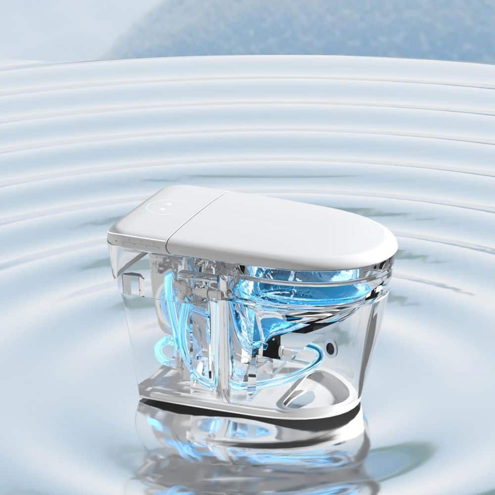yulika Elongated Smart Toilet with Bidet, Auto Open-Close, Heated Seat