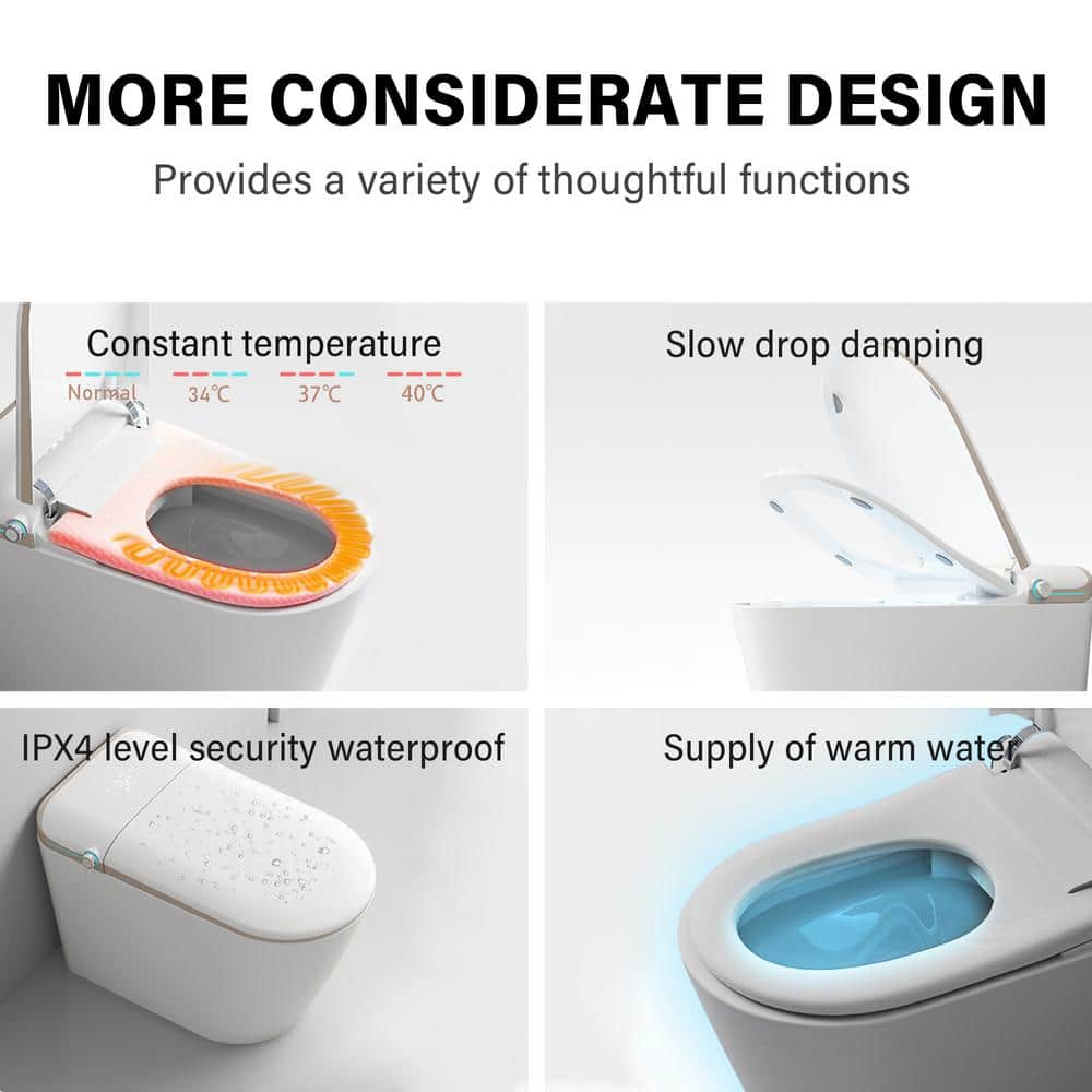 Yulika DJ-U2 One Piece Bidet Toilet with Heated Seat & Remote Control
