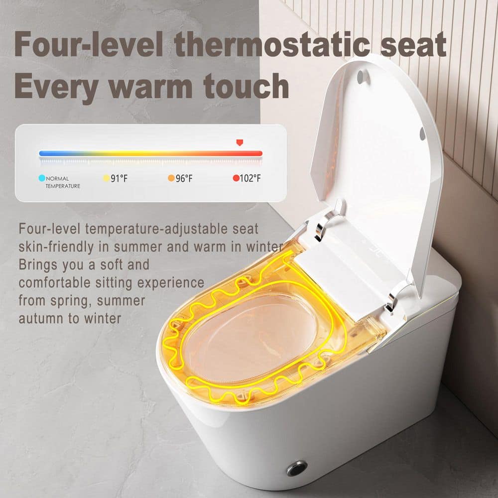 yulika DJ-U6 Elongated Smart Toilet with Built-in Bidet and Dual Flush