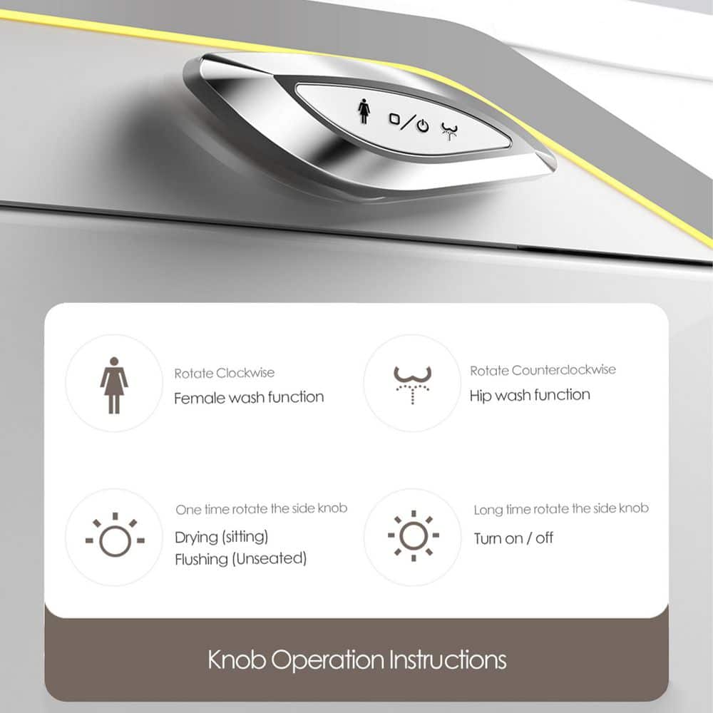 yulika DJ-U6 Elongated Smart Toilet with Built-in Bidet and Dual Flush