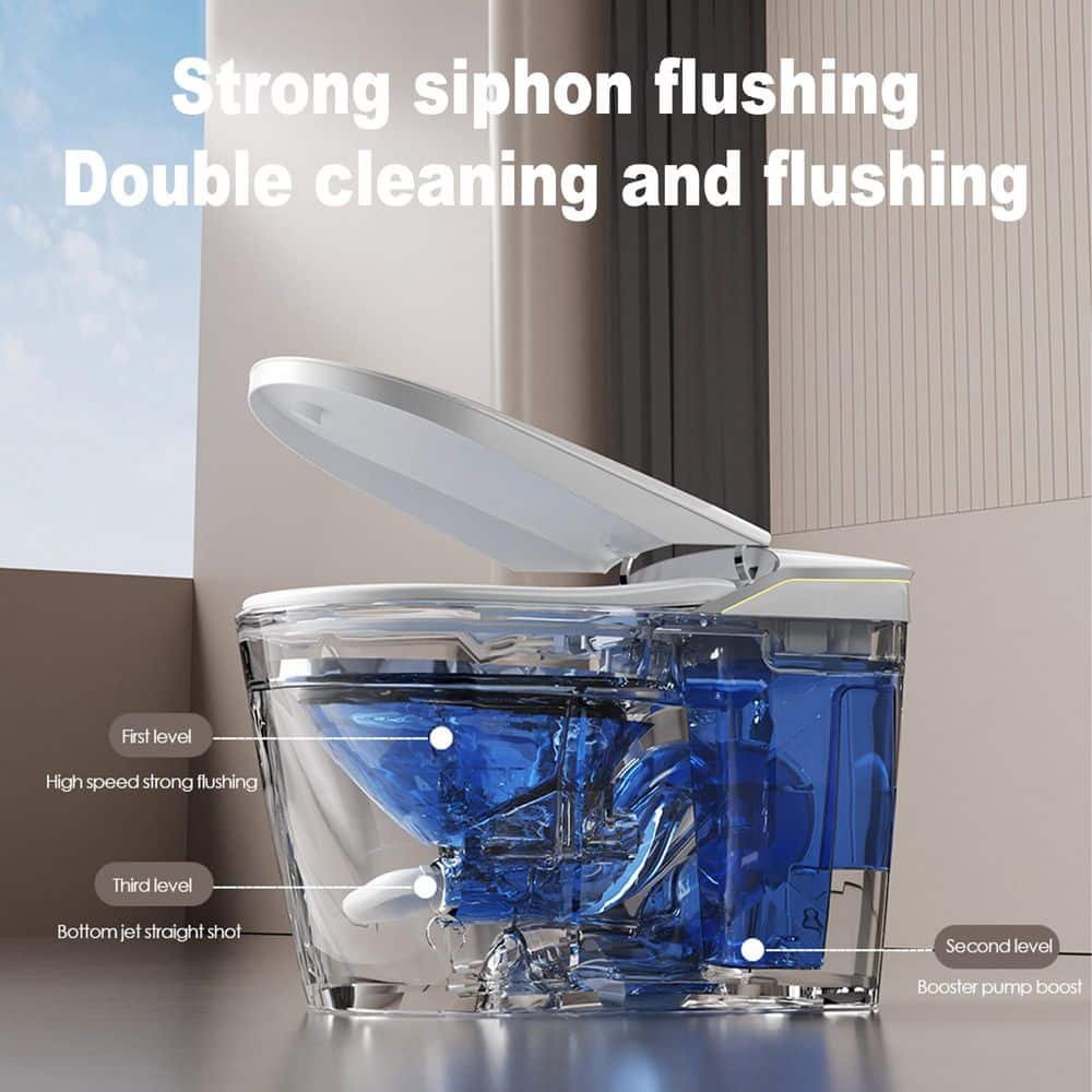 yulika DJ-U6 Elongated Smart Toilet with Built-in Bidet and Dual Flush