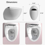 Yulika Y1 Smart Elongated Bidet Toilet with Heated Seat and Remote Control