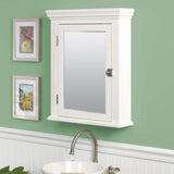 Zenith Early American 22-1/4 in. W x 27 in. H x 5-7/8 in. D Framed Surface-Mount Bathroom Medicine Cabinet in White