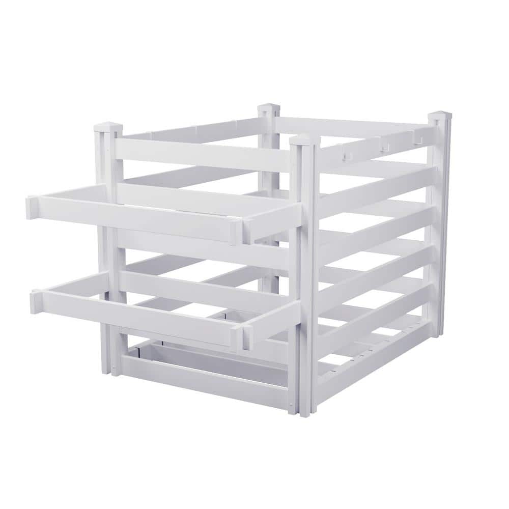 Zippity Outdoor Products Premium White Vinyl Poolside Storage Organizer