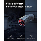 ZOSI ZG2615D ZG2615E 5MP PoE Wired IP Security Camera Only Compatible with same brand PoE NVR Mode