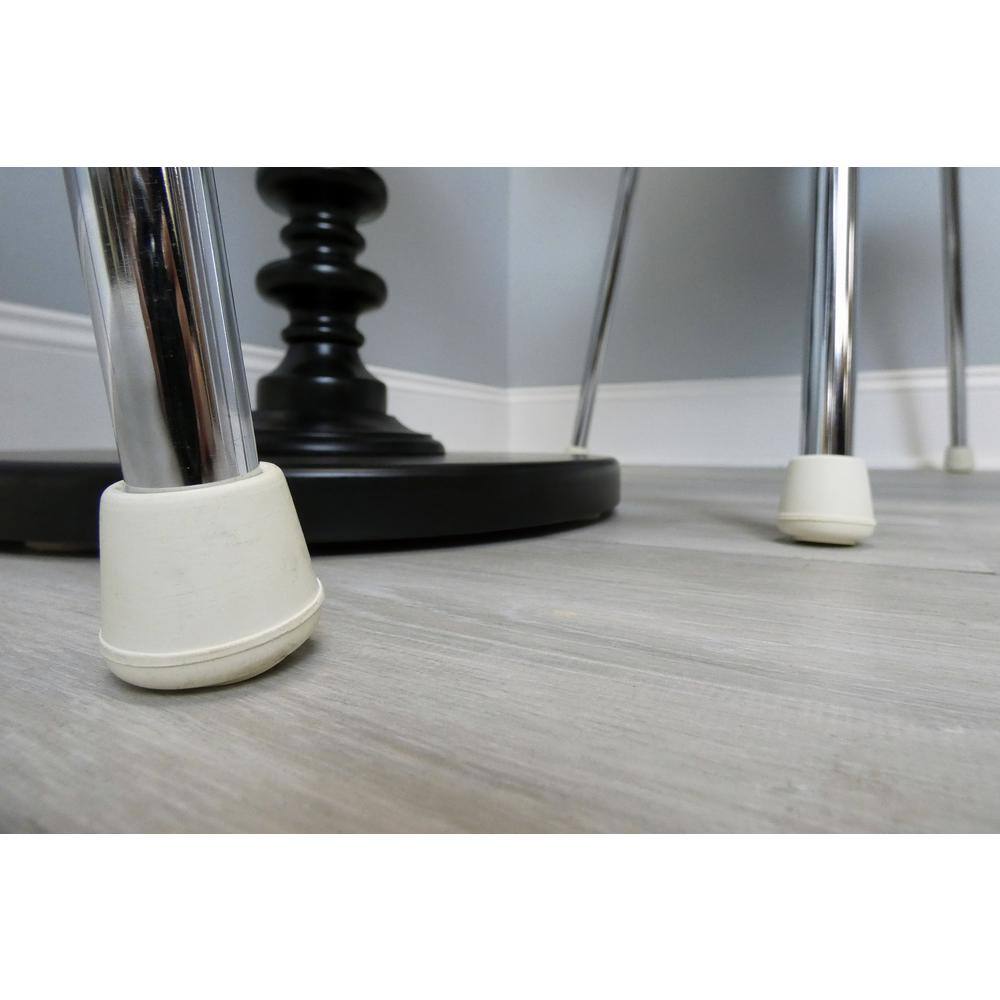 Everbilt 1 in. Off-White Rubber Leg Tips, Anti-Skid (4-Pack)
