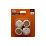 Everbilt 1 in. Off-White Rubber Leg Tips, Anti-Skid (4-Pack)