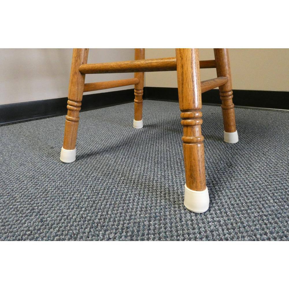 Everbilt 1 in. Off-White Rubber Leg Tips, Anti-Skid (4-Pack)