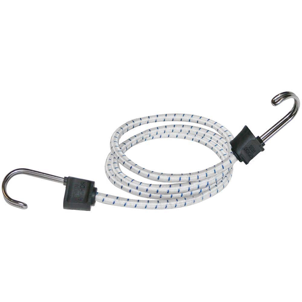 Keeper 32 in. Marine Bungee Cord – Twin Anchor with Stainless Steel Hooks