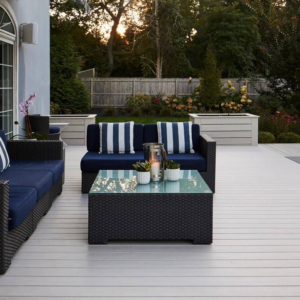 TimberTech Composite Legacy 1 in. x 6 in. x 1 ft. Grooved Whitewash Cedar Composite Sample (Actual: 0.94 in. x 5.36 in. x 1 ft)