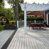 TimberTech Composite Legacy 1 in. x 6 in. x 1 ft. Grooved Whitewash Cedar Composite Sample (Actual: 0.94 in. x 5.36 in. x 1 ft)