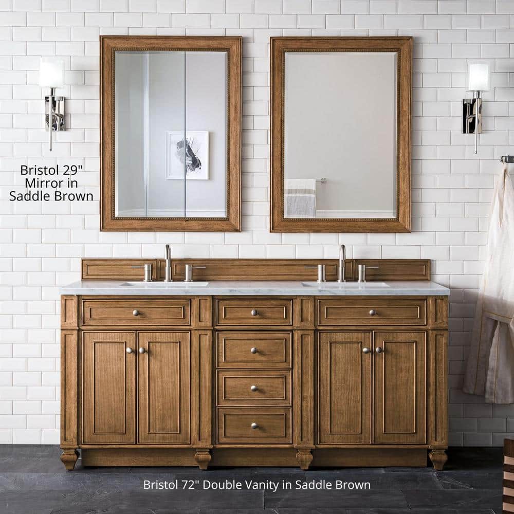 James Martin Vanities Bristol 29" x 40" Whitewashed Walnut Vanity Mirror