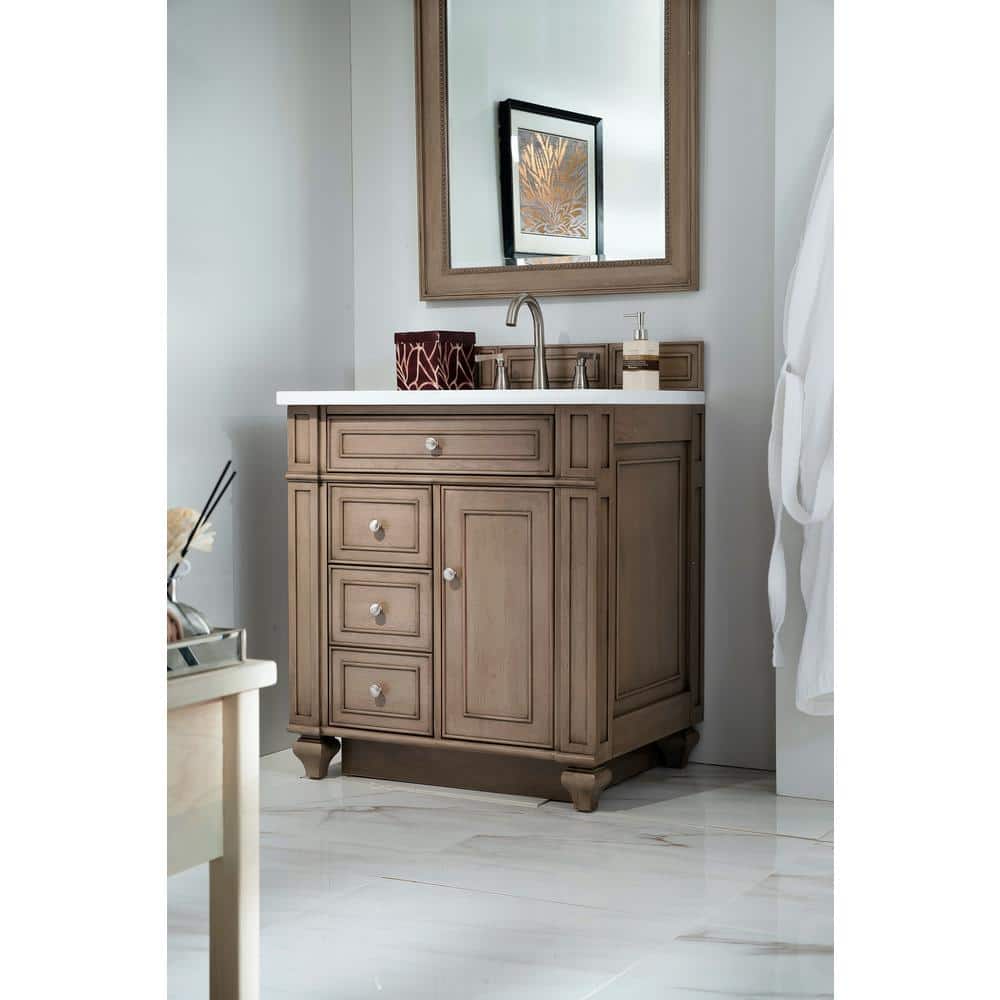 James Martin Vanities Bristol 29" x 40" Whitewashed Walnut Vanity Mirror