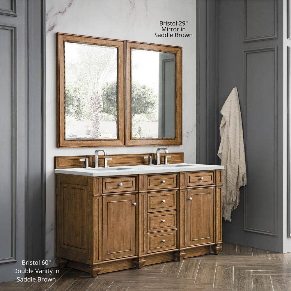 James Martin Vanities Bristol 29" x 40" Whitewashed Walnut Vanity Mirror