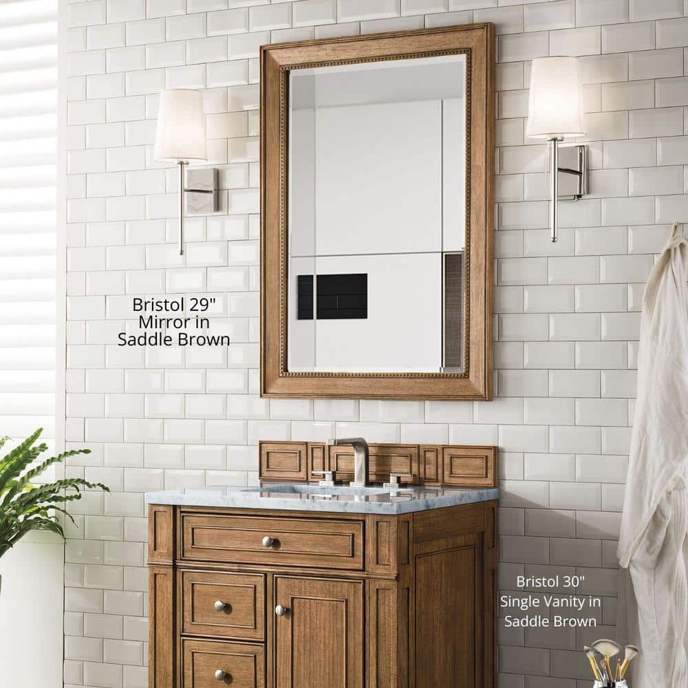 James Martin Vanities Bristol 29" x 40" Whitewashed Walnut Vanity Mirror