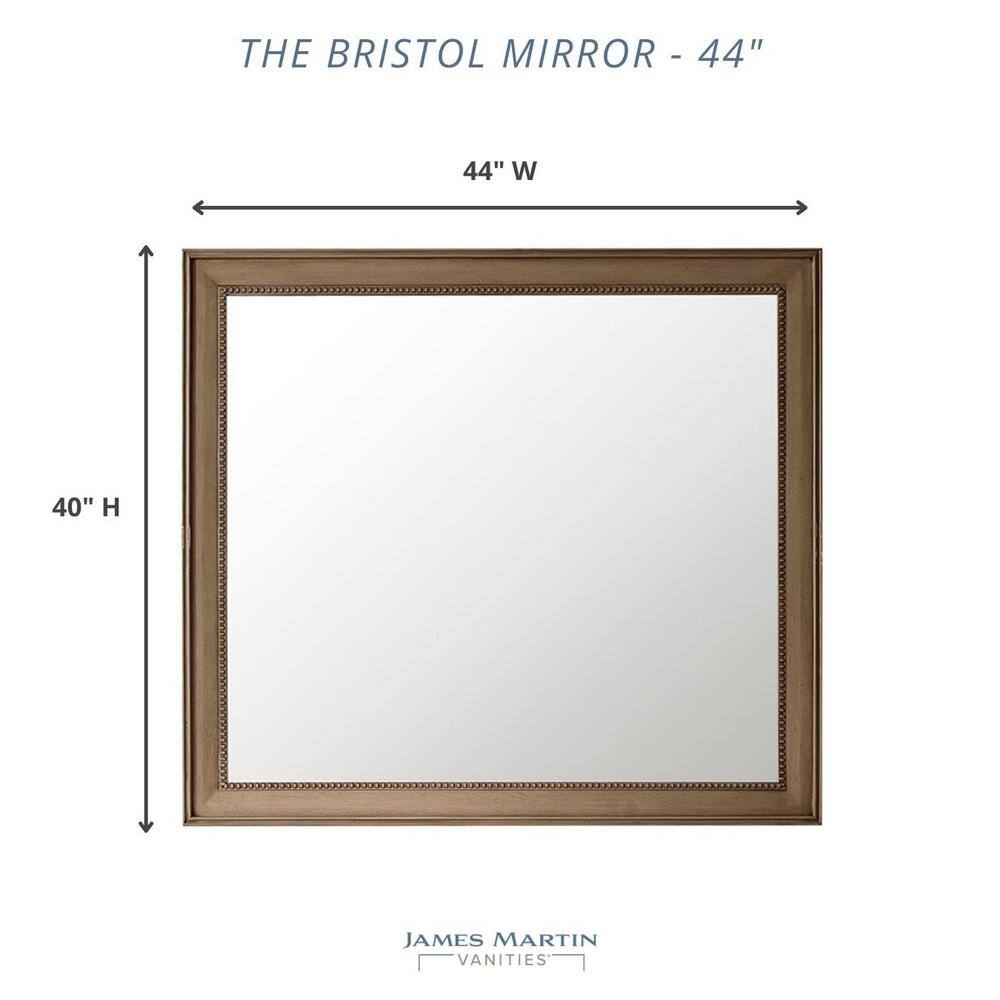 James Martin Vanities Bristol 44" x 40" Whitewashed Walnut Vanity Mirror