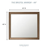 James Martin Vanities Bristol 44" x 40" Whitewashed Walnut Vanity Mirror