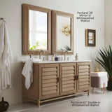 James Martin Vanities Portland 30.4" x 42" Whitewashed Walnut Rectangular Wall Mirror