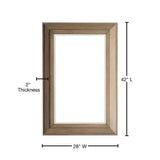 James Martin Vanities Portland 30.4" x 42" Whitewashed Walnut Rectangular Wall Mirror