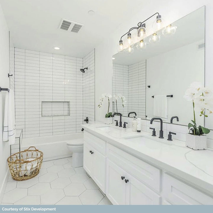 Tilebar Basic White 4x12 Polished Ceramic Subway Wall Tile