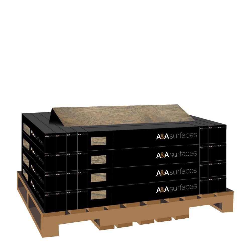 A&A Surfaces Woodridge Willrow Oak 0.28 in. x 6.5 in. Waterproof Wire Brushed Engineered Hardwood Flooring (1040.16 sq. ft./pallet)