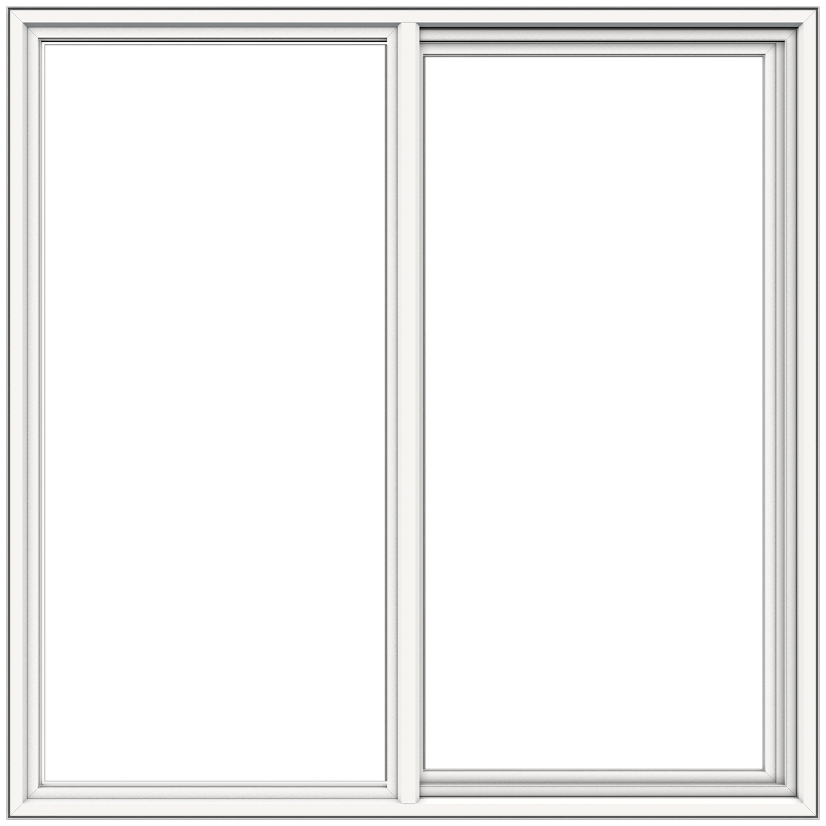JELD-WEN FiniShield V-4500 35-1/2-in x 23-1/2-in x 3-in Jamb Left-Operable Vinyl Black Sliding Window, Full Screen Included